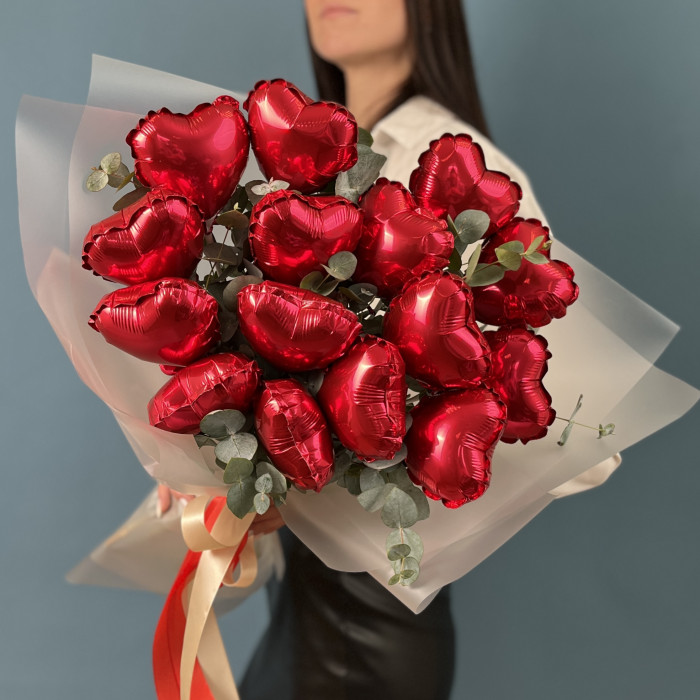 Букет сердце из Шаров