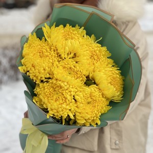 9 желтых хризантем 9 желтых хризантем