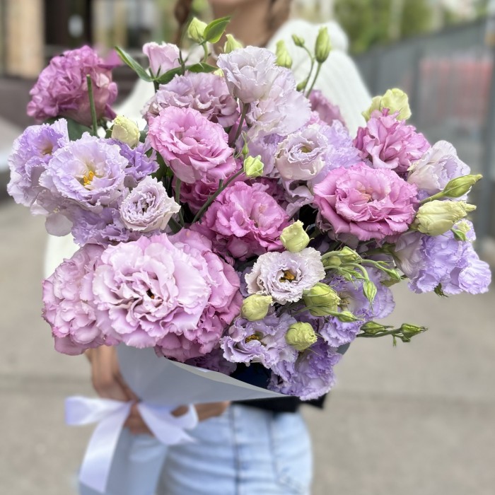 Лавандовый микс из 9 махровых эустом