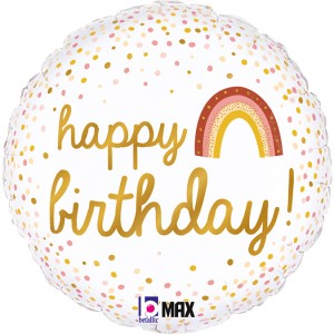 Шар круглый Happy Birthday радуга Шар круглый Happy Birthday радуга
