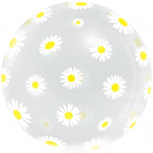 Шар круг Deco Bubble,  Ромашки Прозрачный Шар круг Deco Bubble,  Ромашки Прозрачный