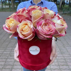 17 роз Chapeau в бархатной коробке 17 роз Chapeau в бархатной коробке
