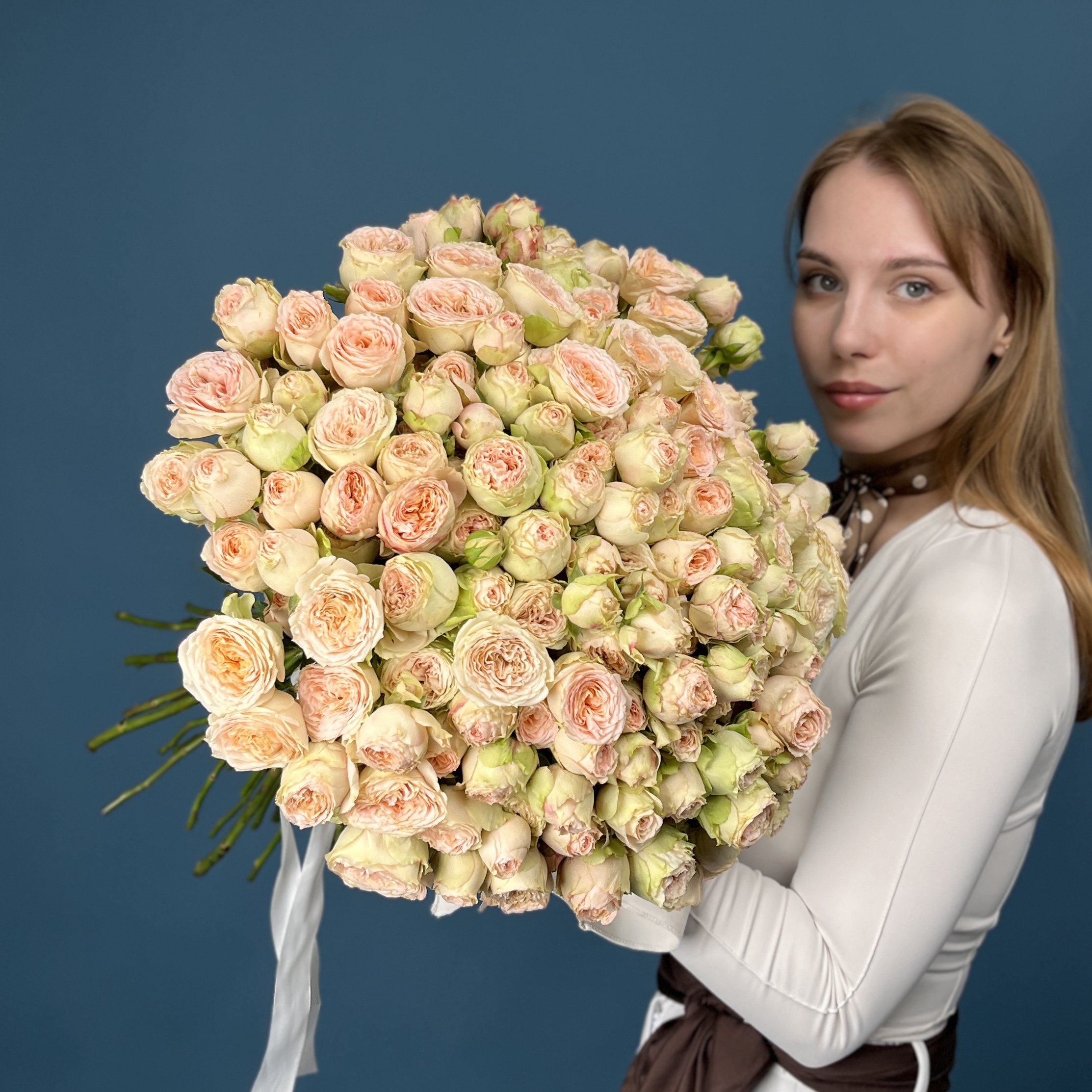 51 кустовая пионовидная роза Павлова 40 см