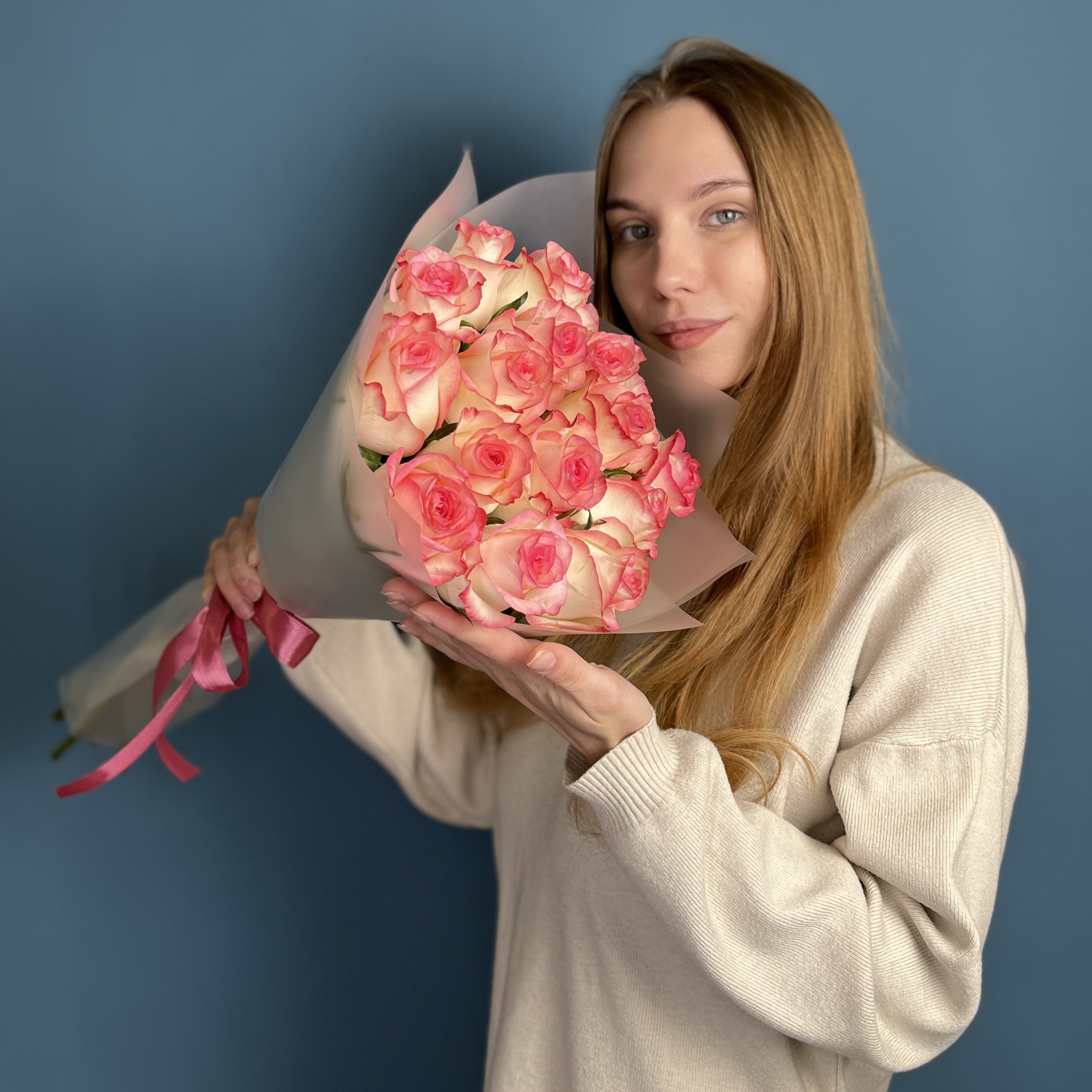 15 роз Джумилья 60 см