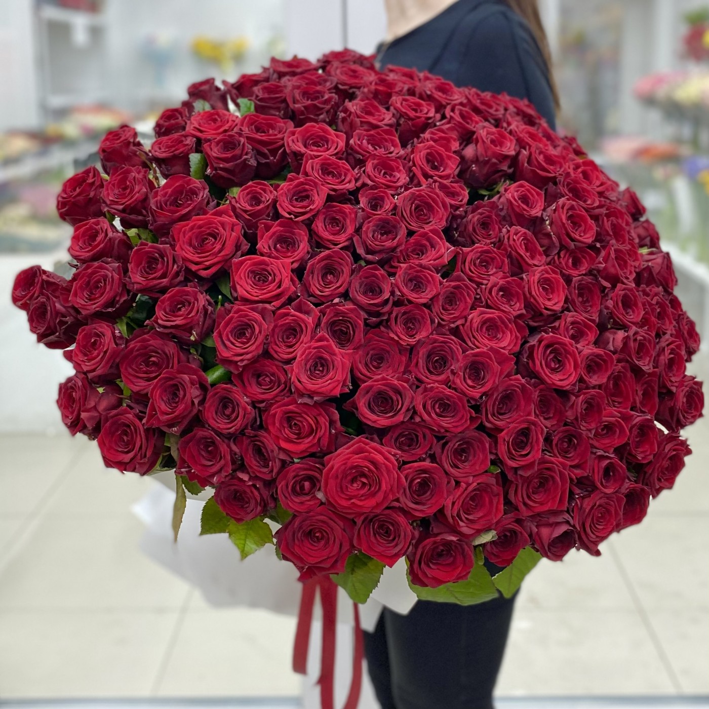 151 красная роза 70 см