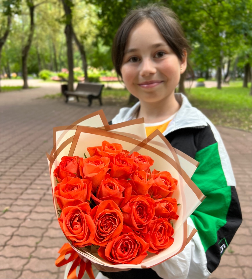 15 оранжевых роз Копакабана