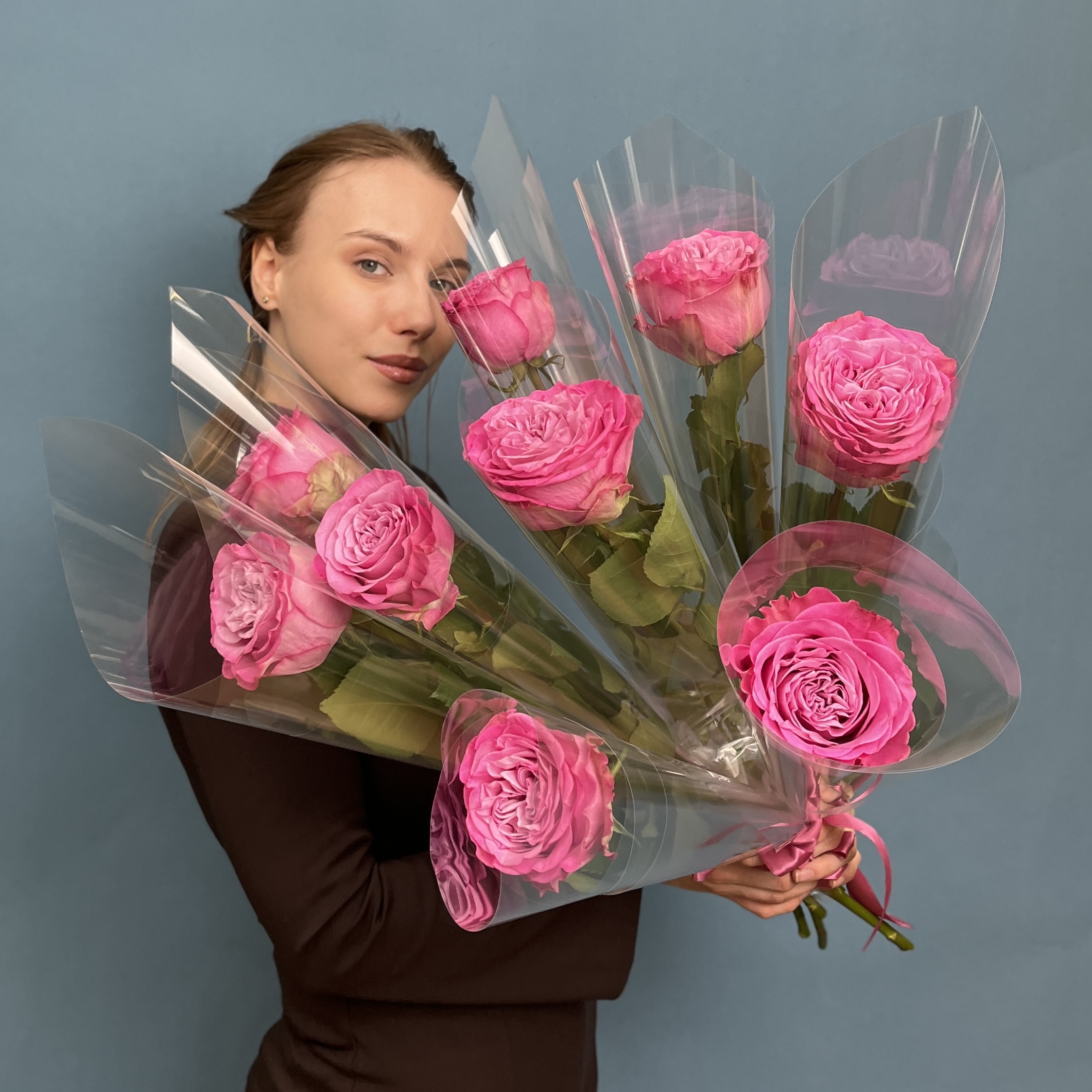 1 сиреневая роза Куинс Краун  60 см