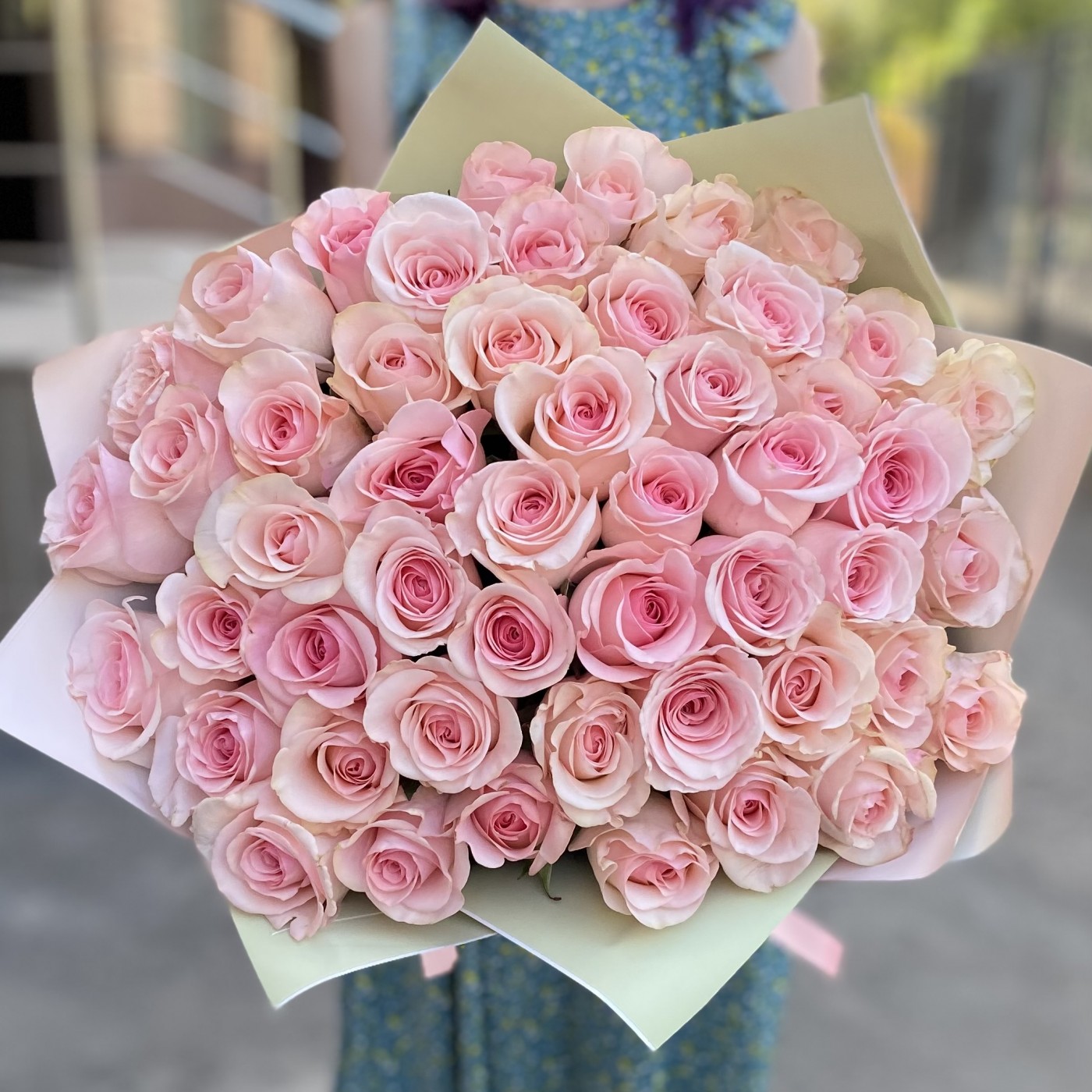 51 розовая роза Новия
