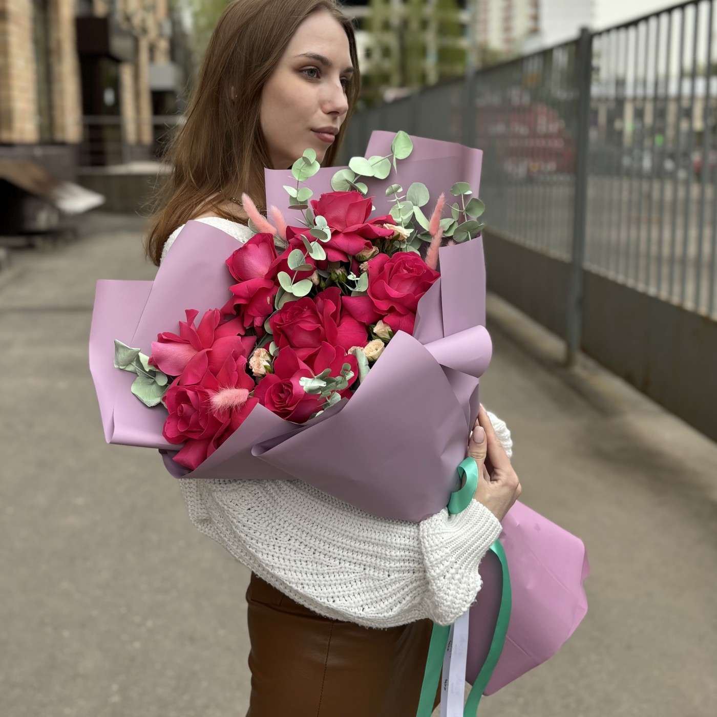 Авторский букет Малиновый Закат