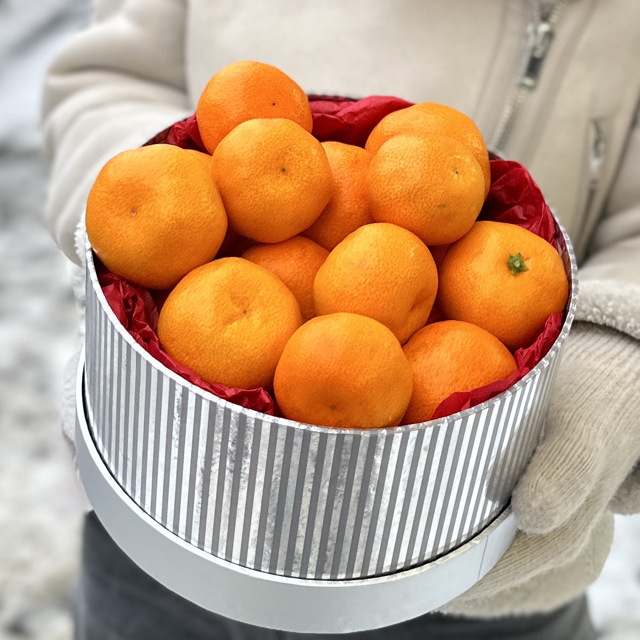 Большая Подарочная коробка с мандаринами