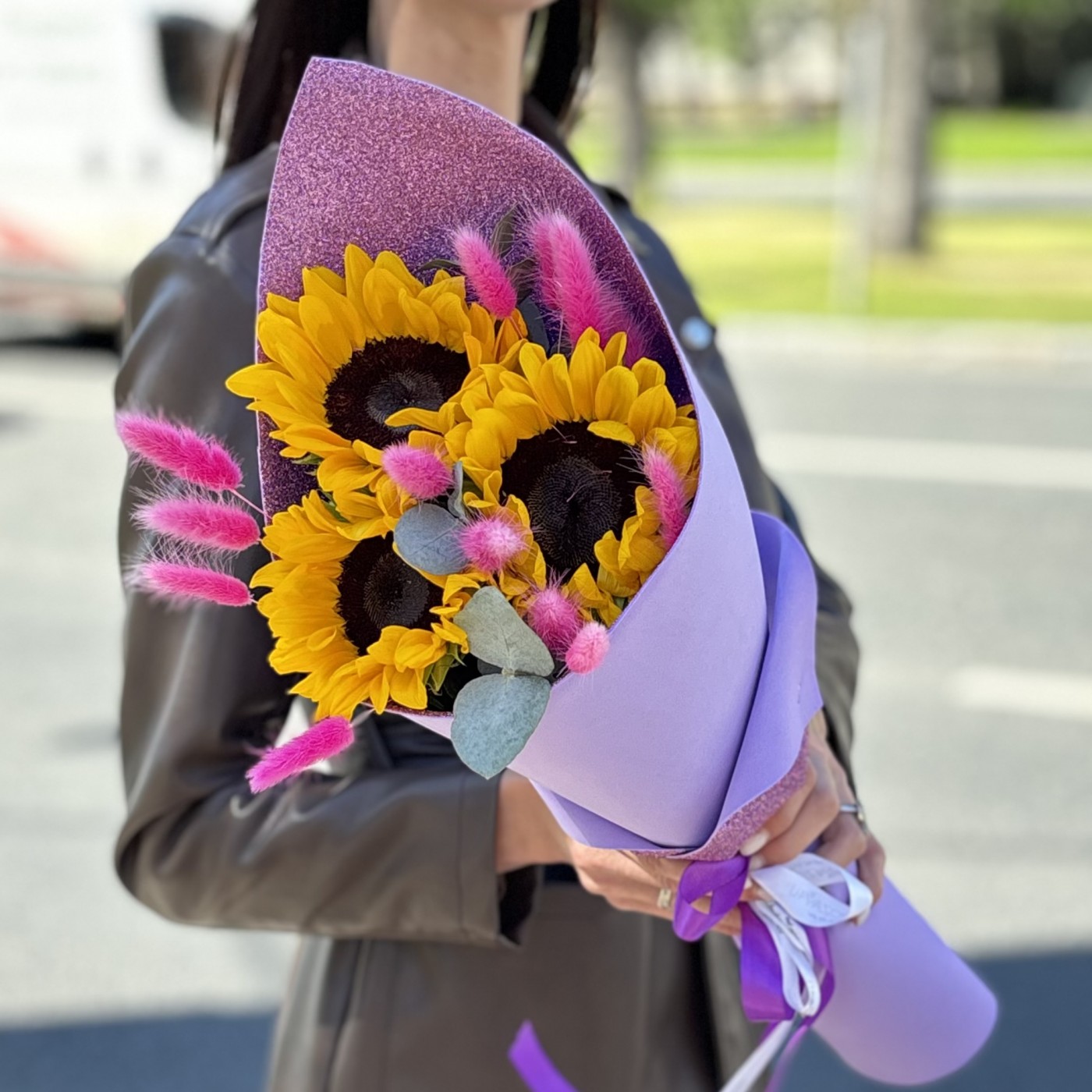 Букет для мальчика и девочки Подсолнухи