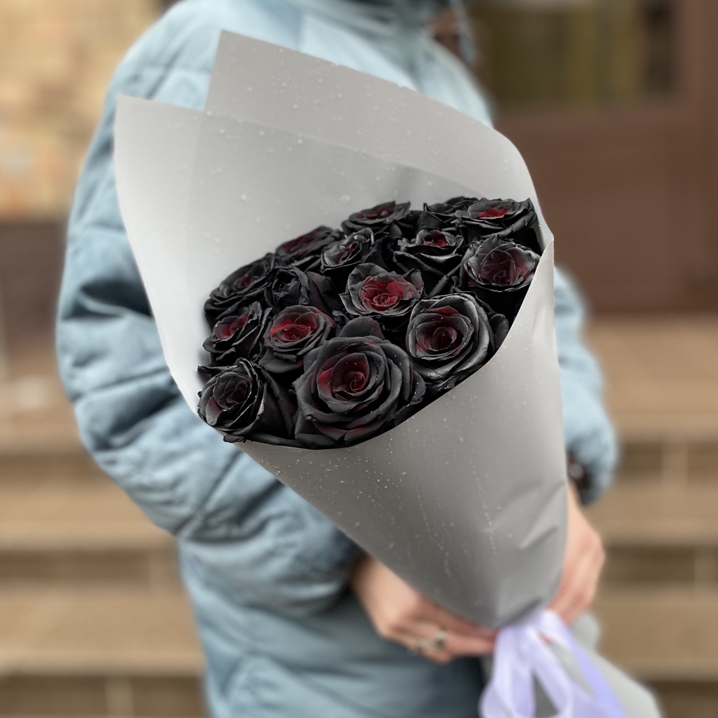 Букет из черных роз