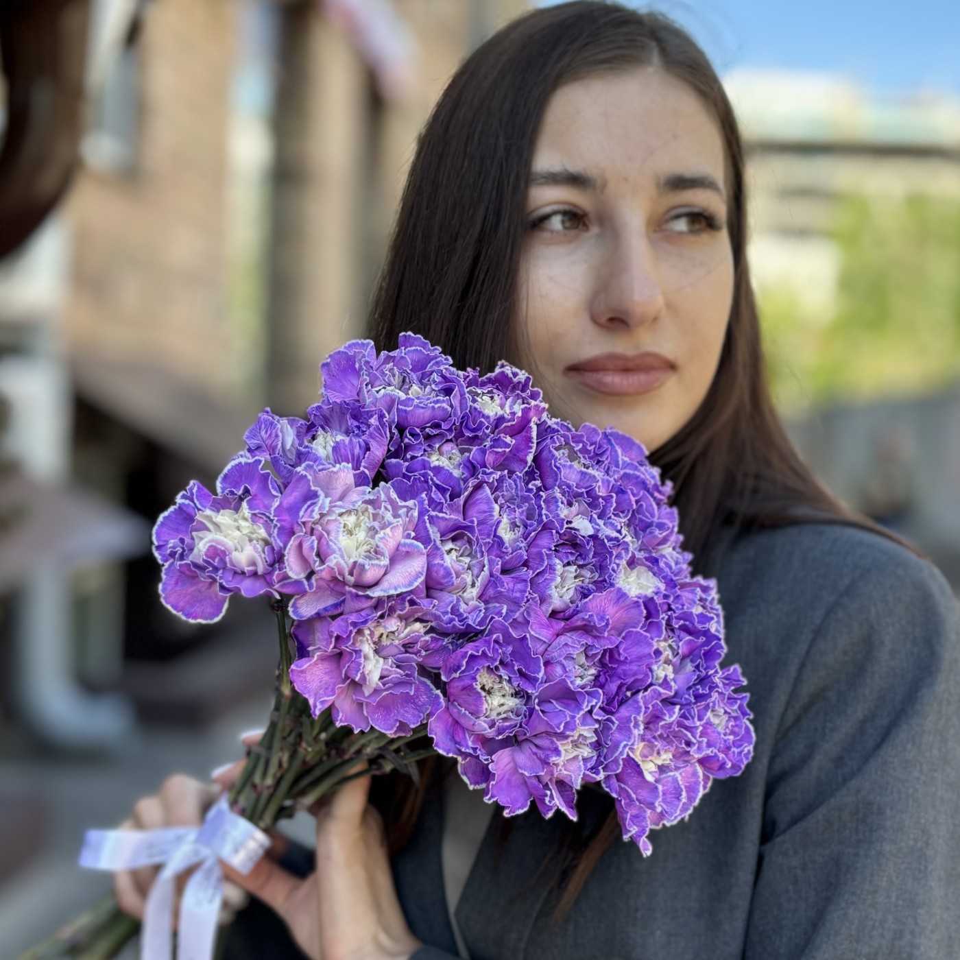 Гвоздика фиолетовая Вайт Перпл Молли