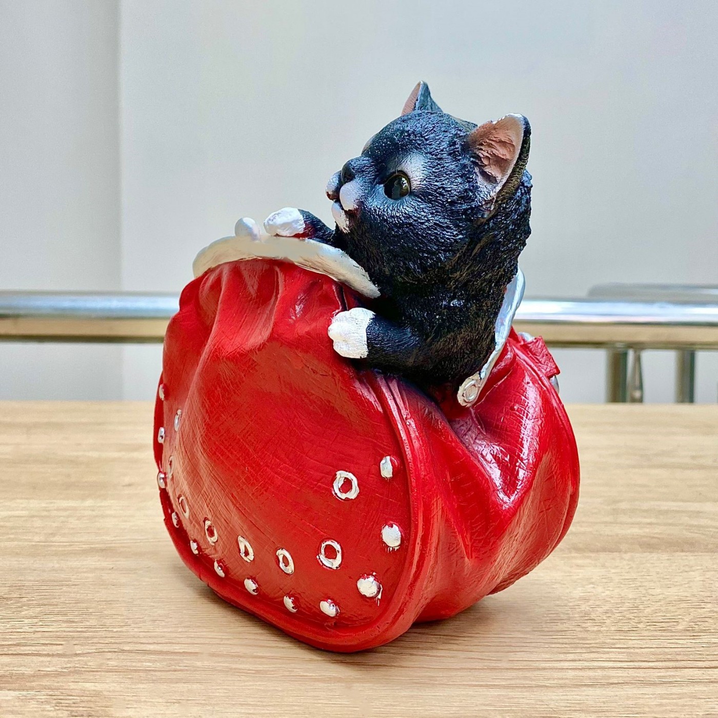 Кашпо кошелёк с котиком