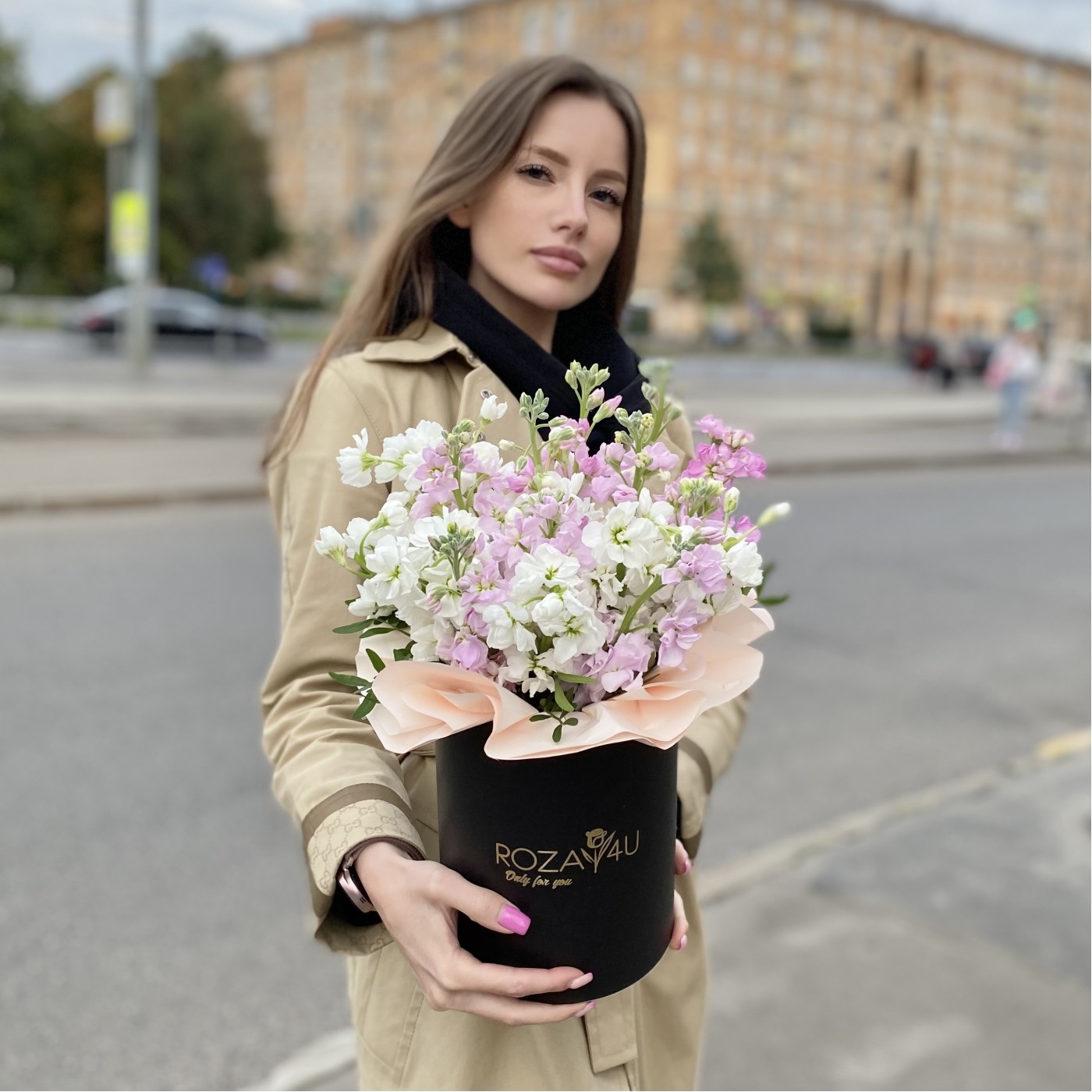 Ароматная маттиола в коробке
