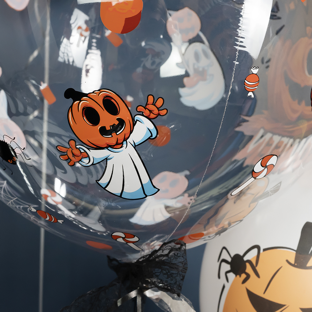 Шар круг  Deco Bubble, Веселый Хэллоуин Прозрачный