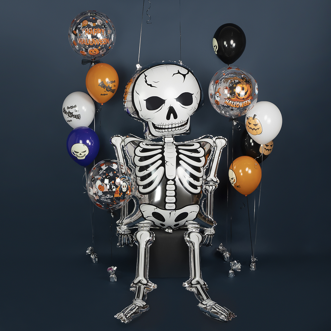 Шар круг  Deco Bubble, Веселый Хэллоуин Прозрачный