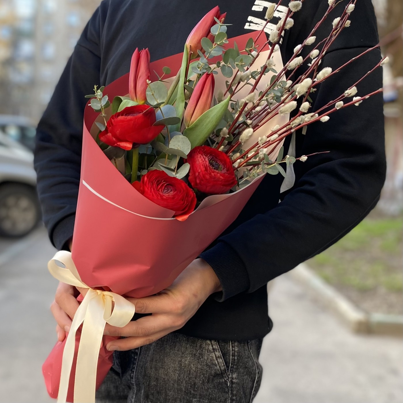 Яркий букет Вербное воскресенье