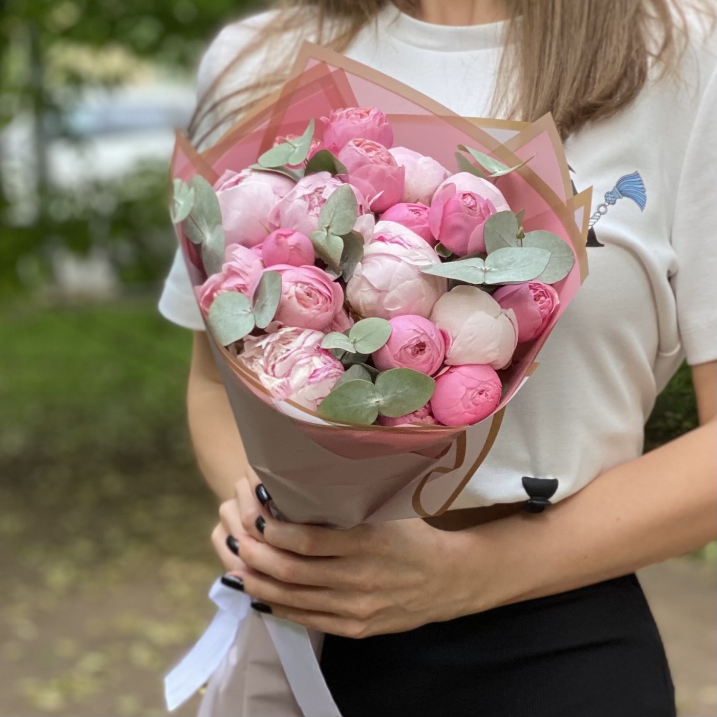 Букет Летний вечер с пионами