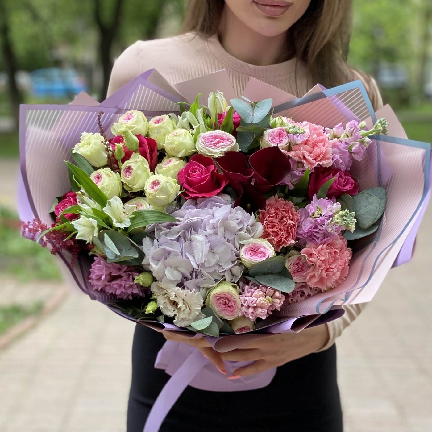 Букет Мармелад с гортензией