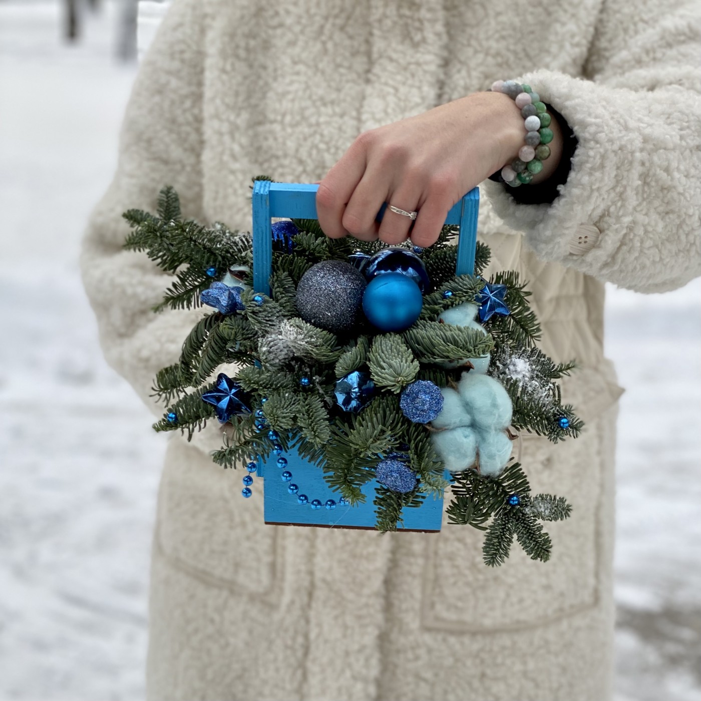 Новогодняя композиция Северное сияние
