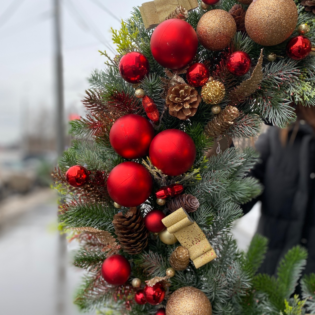 Новогодний венок Рождественское утро